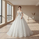 Strap A-line bridal gown with graceful wedding dress silhouette