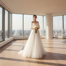 Elegant mesh Prom dress for wedding ceremonies and receptions