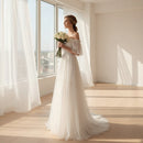 Elegant mesh Prom dress for wedding ceremonies and receptions