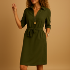 Elegant midi dress for women with flattering fit and timeless design, perfect for work, leisure, and evening occasions.