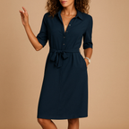 Elegant midi dress for women with flattering fit and timeless design, perfect for work, leisure, and evening occasions.