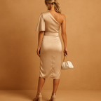 Elegant slim-fit dress for women with timeless minimalist design, perfect for work, formal events, and evening occasions.