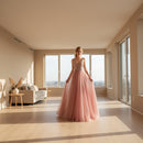 Floor-length sleeveless prom dress with graceful silhouette