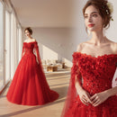 Long sleeve polyester wedding dress with classic elegant design