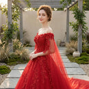Long sleeve polyester wedding dress with classic elegant design