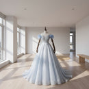 Retro embroidered bridal toast dress with fashionable design