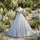 Retro embroidered bridal toast dress with fashionable design