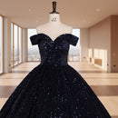 Sequined lace sleeveless wedding dress with elegant bridal styling