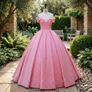 Sequined lace sleeveless wedding dress with elegant bridal styling