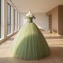 Sequined lace sleeveless wedding dress with elegant bridal styling