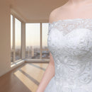 Strap A-line bridal gown with graceful wedding dress silhouette