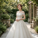 Strap A-line bridal gown with graceful wedding dress silhouette
