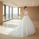 Strap A-line bridal gown with graceful wedding dress silhouette